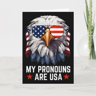 Herren Meine Pronomen Sind Usa Lustiger Adler 4. J Karte