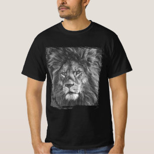 Herren Moderne T-Shirts Vorlage Pop Art Löwengesic