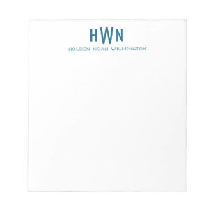 Herren Monogram Professional Navyblau ohne Futter Notizblock