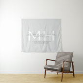 Herren-Monogramm, Grau Geschäftlich Wandteppich (Beispiel (Horizontal))