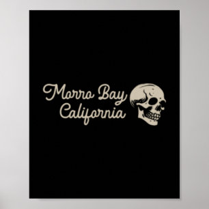 Herren Morro Bay California CA Retro Surfer Front Poster