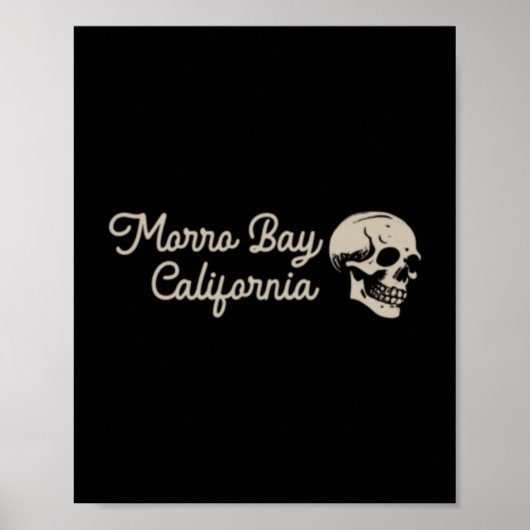 Herren Morro Bay California CA Retro Surfer Front Poster (Vorne)