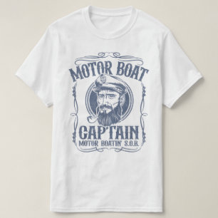 Herren Motorboot Kapitän Shirt