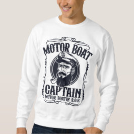 Herren Motorboot Kapitän Sweatshirt