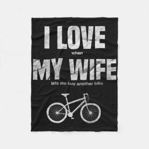 Herren Mountainbike Ich liebe es, wenn meine Frau  Fleecedecke