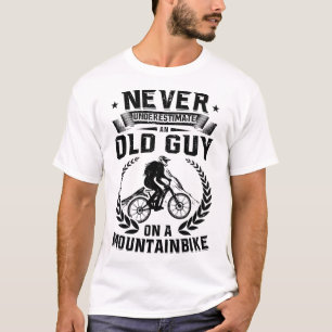 Herren Mtb-Radsport Mountainbiken Alter Mann auf e T-Shirt