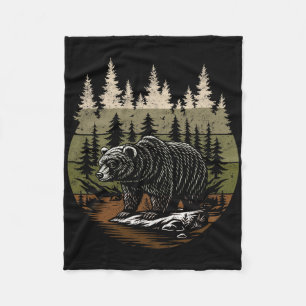 Herren Natur Grafik T-Shirts Bären Tierwelt Out Fleecedecke