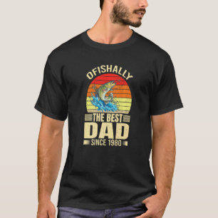 Herren Ofishally der beste Papa seit 1980 Fisher d T-Shirt