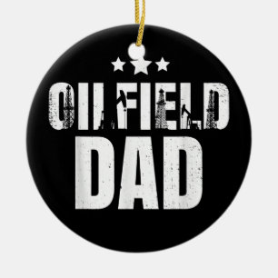 Herren Ölbohrinselarbeiter Ölfeld-Vater Ölfeldarbe Keramik Ornament