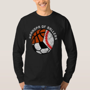 Herren Opa der Ballspieler Baseball Fußball Bask T-Shirt