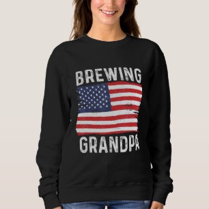 Herren Opa Grafik Hausbrauen Weinherstellung Braue Sweatshirt