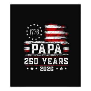 Herren Papa Amerikanische Flagge 250 Jahre 4. Juli Fotodruck