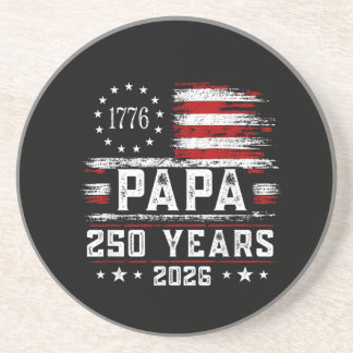 Herren Papa Amerikanische Flagge 250 Jahre 4. Juli Getränkeuntersetzer