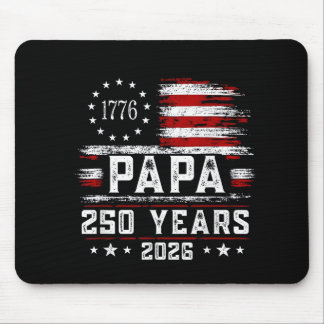Herren Papa Amerikanische Flagge 250 Jahre 4. Juli Mousepad