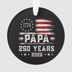 Herren Papa Amerikanische Flagge 250 Jahre 4. Juli Ornament
