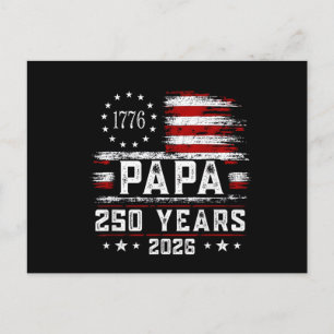 Herren Papa Amerikanische Flagge 250 Jahre 4. Juli Postkarte