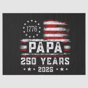 Herren Papa Amerikanische Flagge 250 Jahre 4. Juli Seidenpapier
