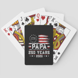 Herren Papa Amerikanische Flagge 250 Jahre 4. Juli Spielkarten