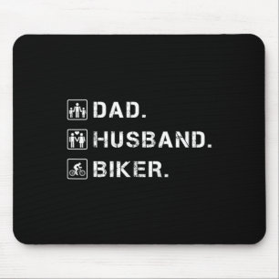 Herren Papa Hund Biker Radfahren Mountainbike Lieb Mousepad