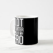Herren Pilot Tochter Vater Ist Held Geschenk Pilot Kaffeetasse (Vorderseite Links)