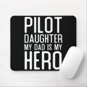Herren Pilot Tochter Vater ist Held Geschenk Pilot Mousepad (Mit Mouse)