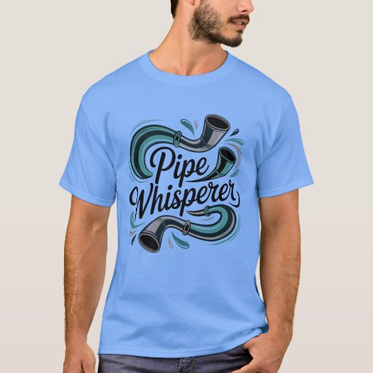 Herren Pipe Whisperer Klempner Tee (Vorderseite)