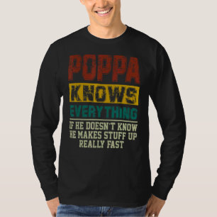 Herren Poppa weiß alles Vintage Poppa Papa T-Shirt