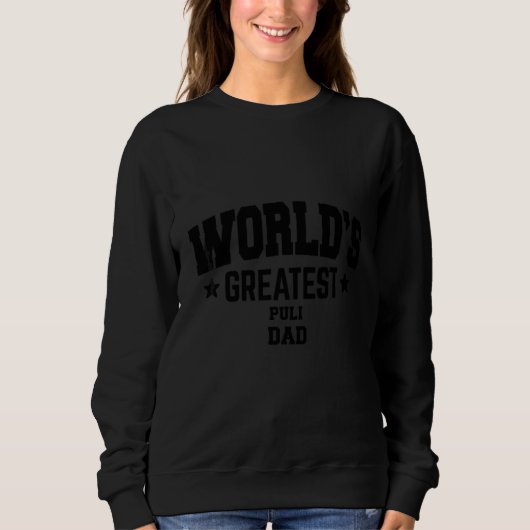 Herren Puli Hund Papa   Sweatshirt (Vorderseite)