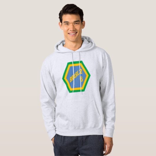 Herren Pullover Kapuzenpullover asche BRASIL 26 (Vorne ganz)