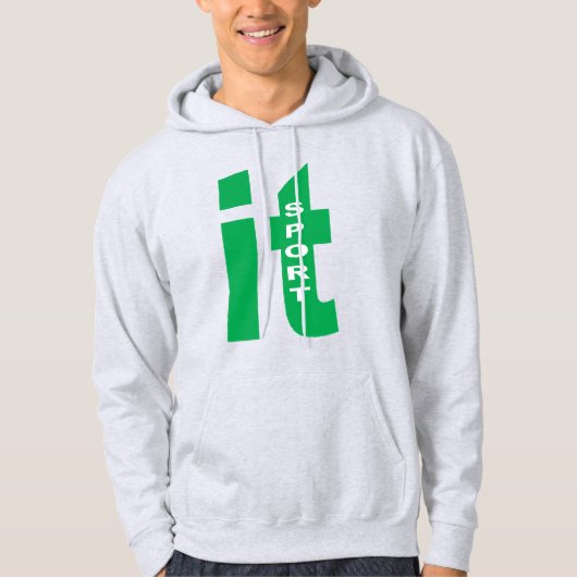 Herren Pullover Kapuzenpullover aschgrau ITALIA S (Vorderseite)
