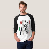 Herren-Raglan-Baseball-T-Shirt mit doppelseitigem T-Shirt (Vorne ganz)