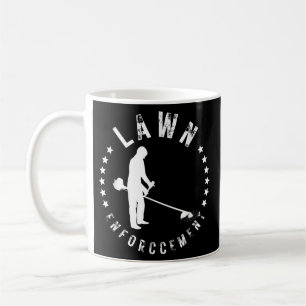 Herren Rasengesetzgebung Lustiges Mähen Landschaft Kaffeetasse
