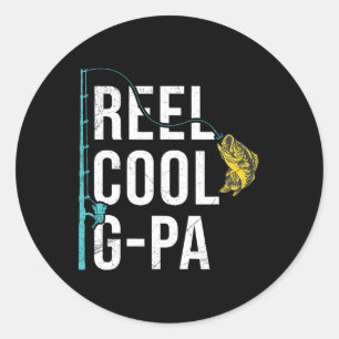 Herren Reel Cool G-Pa Angel-Shirt Lustiges Opa Vat Runder Aufkleber