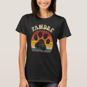 Herren Retro Hund Vater Katze Papa Pawdre Haustier T-Shirt