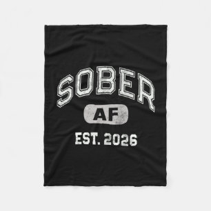 Herren Retro Nüchtern AF EST 2026 Erholung Univers Fleecedecke