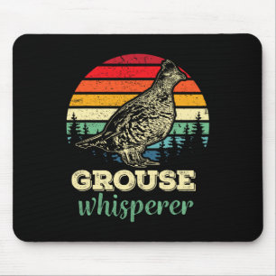 Herren Retro Ruffed Grouse Whisperer Vogeljagd Bi Mousepad
