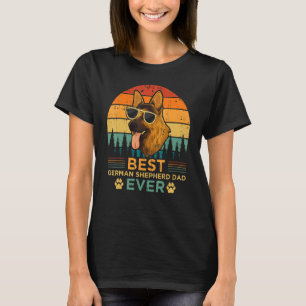 Herren Retro Stil Bester deutscher Schäferhund-Vat T-Shirt