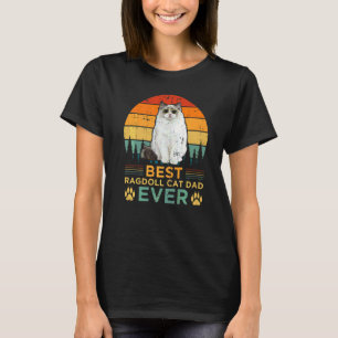 Herren Retro-Stil Bester Ragdoll-Katzendaddy Aller T-Shirt