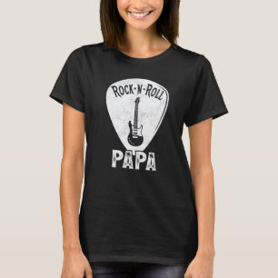 Herren Retro Stil Rock And Roll Gitarre Papa Guita T-Shirt
