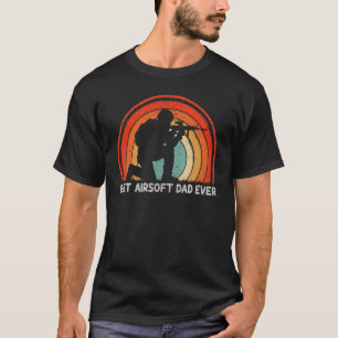 Herren Retro-Stil Vintage Best Airsoft Dad Ever Fe T-Shirt