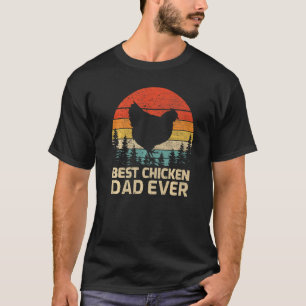 Herren Retro Vintage Best Chicken Dad Ever Vaterta T-Shirt