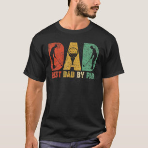 Herren Retro Vintage Best Dad By Par Golf Golfer V T-Shirt