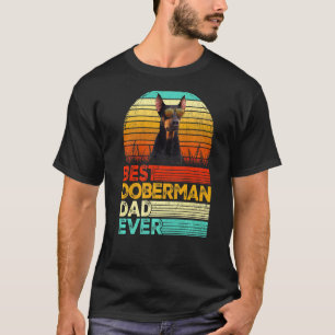 Herren Retro Vintage Bester Dobermann Dad Ever Vät T-Shirt