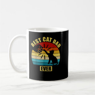 Herren Retro Vintage Bester Katzenvater aller Zeit Kaffeetasse
