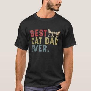 Herren Retro Vintage Bester Katzenvater Aller Zeit T-Shirt