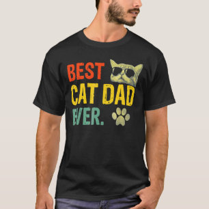 Herren Retro Vintage Bester Katzenvater Aller Zeit T-Shirt