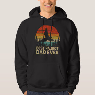 Herren Retro Vintage Bester Papagei-Vater Aller Ze Hoodie