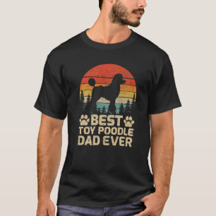 Herren Retro Vintage Bester Toy Poodle Vater Aller T-Shirt