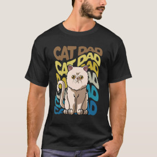 Herren Retro Vintage Katze Exotisch Kurzhaar Katze T-Shirt