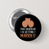 Herren-Sack-Gesicht-Junggesellenabschied-Lustiges- Button (Vorne & Hinten)
